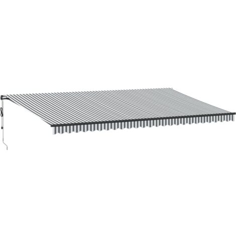 Tenda Retrattile Automatica LED Antracite e Bianco 600x350 cm vidaXL