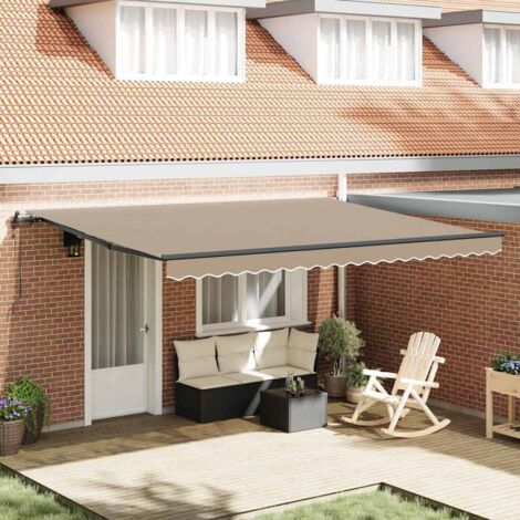 Tenda Retrattile Beige 450 ×300 cm Tessuto vidaXL