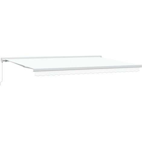 Tenda Retrattile Bianco 500 ×300 cm Tessuto e Metallo vidaXL