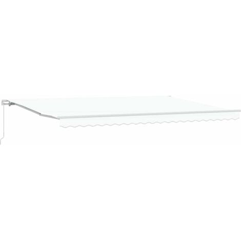Tenda Retrattile Bianco 500 × 300 cm Tessuto e Metallo vidaXL