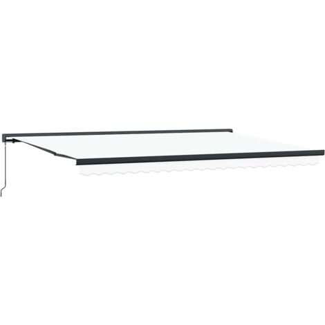 Tenda Retrattile Bianco 500 ×300 cm Tessuto e Metallo vidaXL