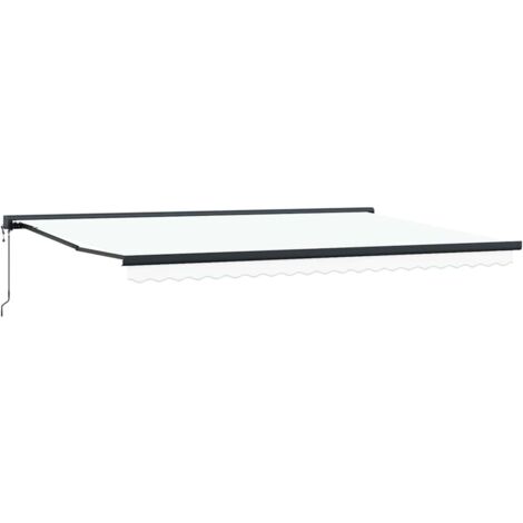 Tenda Retrattile Bianco 500 × 300 cm Tessuto, Metallo vidaXL
