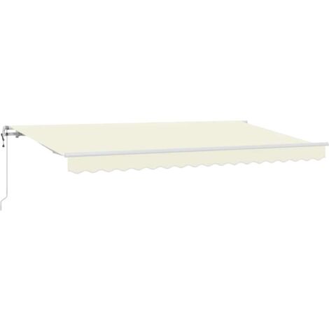 Tenda Retrattile Crema 350 x 200 cm Poliestere e Alluminio vidaXL