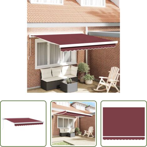 Tenda retrattile -  Tenda da Sole Retrattile Manuale Bordò 300x250 cm