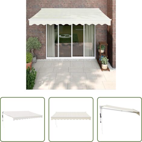 Tenda retrattile -  Tenda Sole Automatica Retrattile Crema 3x2,5 m