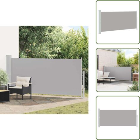 Tenda retrattile - vidaXL Tenda da Sole Laterale Retrattile 140 x 300 cm Grigia - Tenda da sole