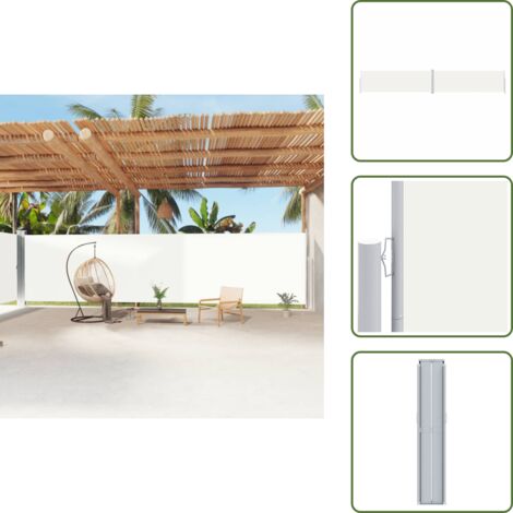 Tenda retrattile - vidaXL Tenda da Sole Laterale Retrattile Crema 200x1200 cm - Tenda da sole per patio
