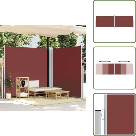 Tenda retrattile - vidaXL Tenda da Sole Laterale Retrattile Marrone 220x600 cm - Tenda da sole per patio