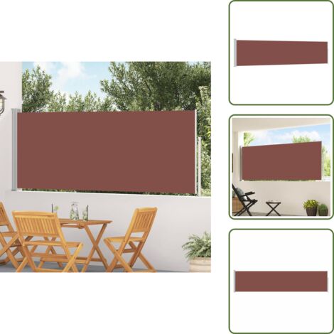 Tenda retrattile - vidaXL Tenda Laterale Retrattile per Patio 120x500 cm Marrone - Protezione dal sole