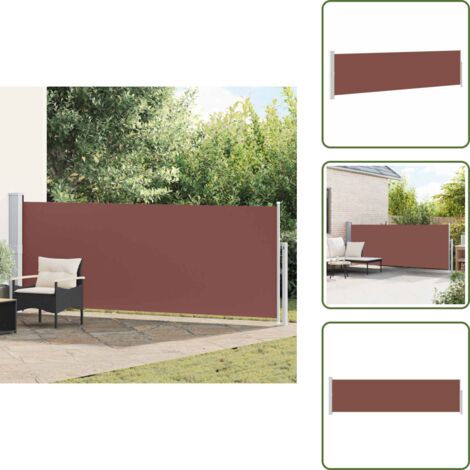 Tenda retrattile - vidaXL Tenda Laterale Retrattile per Patio 140x500 cm Marrone - Protezione dal sole