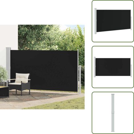 Tenda retrattile - vidaXL Tenda Laterale Retrattile per Patio 170x300 cm Nera - Protezione dal sole