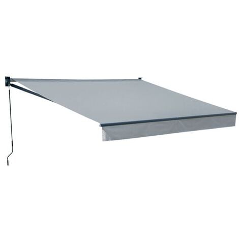 HAPPY GARDEN Tenda SAULE 3,5 × 3m - Tessuto grigio e struttura grigia