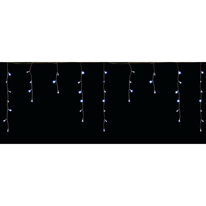 Image of Giocoplast Natale - tenda sfalsata 100 led bianchi 3,8X0,7 mt