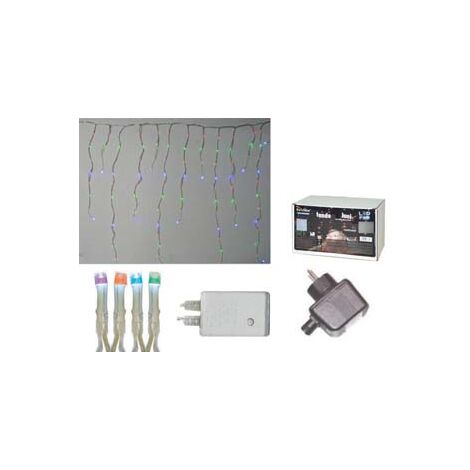 TENDA SFALSATA 150 LED MULTICOLOR PER ESTERNO CON GIOCO LUCI  mt.5 + 2,7 x 0,9