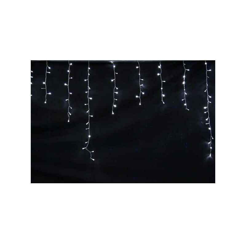 Image of Giocoplast tenda sfalsata natalizia 144 led luce bianca con flash 14410298
