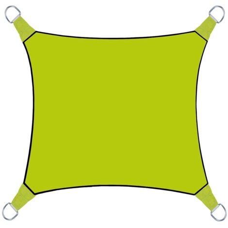Tenda Solare - Quadrato - 5 x 5 m - Colore: Verde Lime
