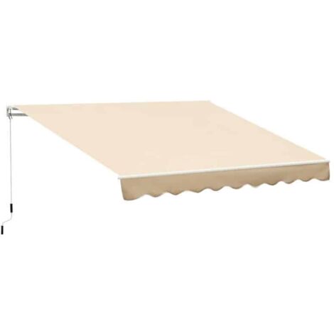 TENDA SOLE BALCONE BARRA QUADRA AVVOLGIBILE RULLO 4x2,5 MT BEIGE TENDE 4803