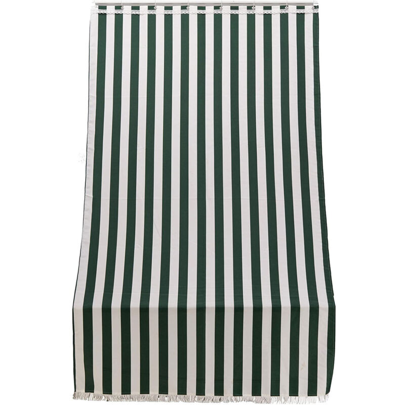 Garden Friend Tenda Sole Per Porta Con Anelli Riga Verde L. 140 H. 300