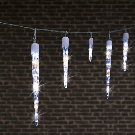 Tenda stalattitica per esterni 10 ghiaccioli 63 led bianco freddo caldo - Feeric lights & christmas