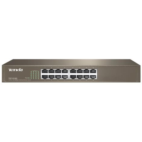 Tenda tef1016d switch di rete non gestito fast ethernet (10/100) grigio - TENTEF1016D