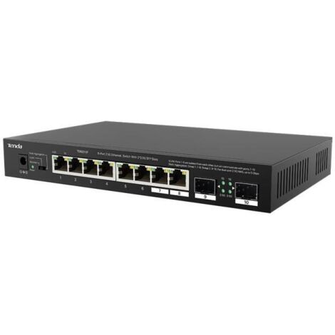 Tenda TEM2010F commutateur réseau Non-géré 2.5G Ethernet (100/1000/2500) Noir