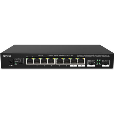 Tenda TEM2010F Switch di Rete Non Gestito 2.5G Ethernet Nero