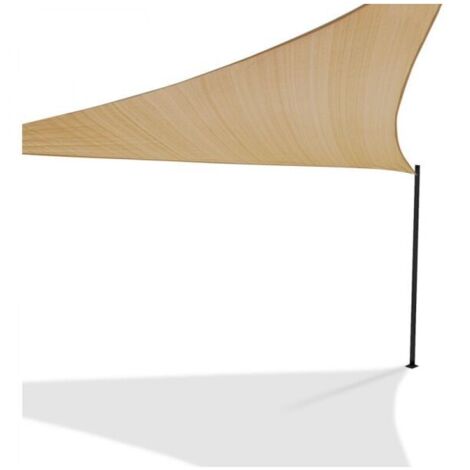 tenda triangolare beige 3 x 3 x 3 m con kit di montaggio