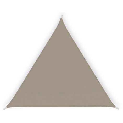 tenda vela da esterno triangolare ombreggiante essenza poliestere colore tortora  5x5x5 metri