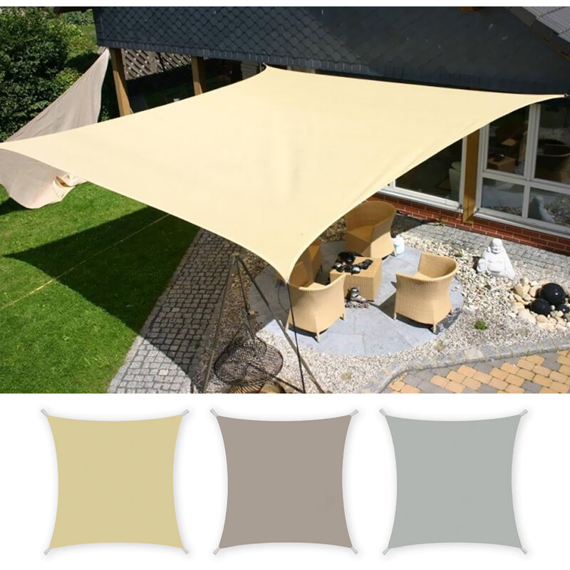 Garden Friend Vela Ombreggiante 3x3 Mt Beige Quadrata Telo Da Giard...
