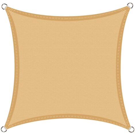 Tenda vela quadrata ecru 3,6x3,6 - biacchi ettore