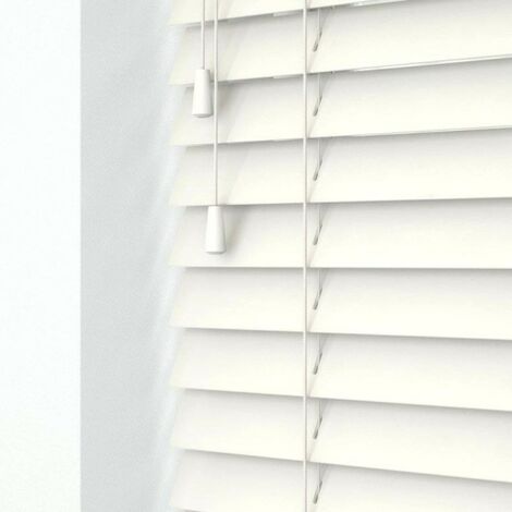Ruby Deals Tende veneziane in PVC bianco, PVC, 45 cm di larghezza x 150 cm facili da montare con chiusura aperta per finestre e finestre 