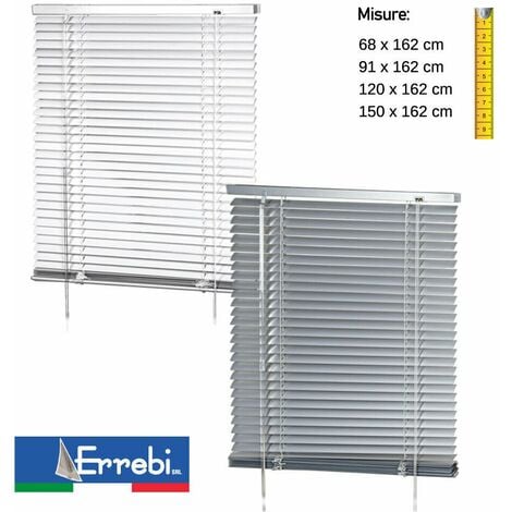 Tenda Veneziana in Alluminio per Portafinestra Finestra Parasole su Misura - Colore: Bianco - Misura: 68 x 162 cm