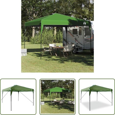 Tenda verde -  Tenda Gazebo Verde 290 x 290 x 251 cm Tessuto