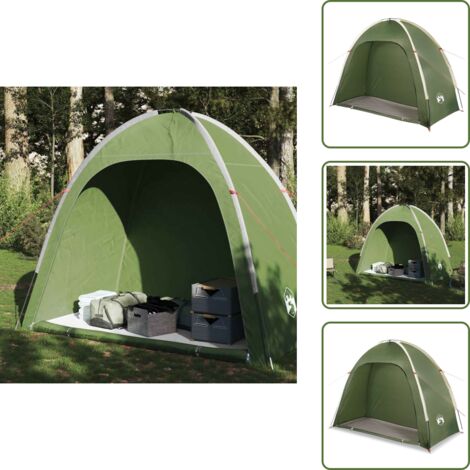 Tenda verde - vidaXL Tenda Portaoggetti Verde Impermeabile - Tenda pieghevole