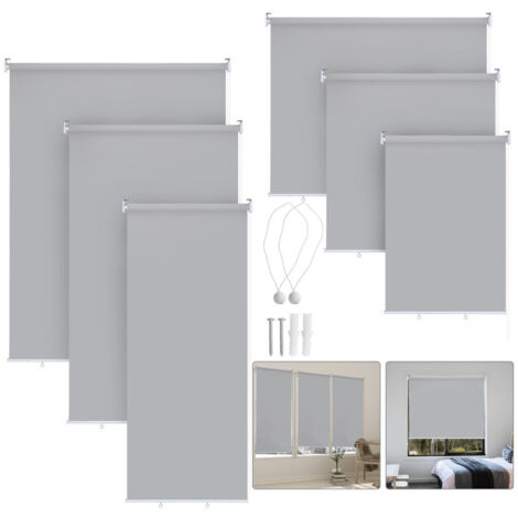 Tenda verticale Tenda da esterno per balcone Tenda a rullo Protezione solare - Schermo retrattile da esterno - 180x140CM Grigio