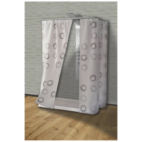 TENDA VINILE CERCHI GRIGIO