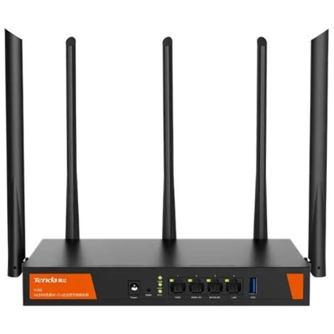 Tenda W30E AX3000 WLAN-Router Gigabit Ethernet Dual-Band (2,4 GHz/5 GHz) Schwarz