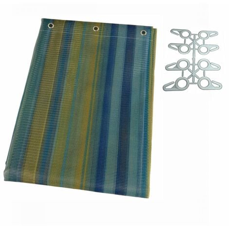 TENDA ZANZARIERA 150X250 CM BLU RIGATA PER PORTA