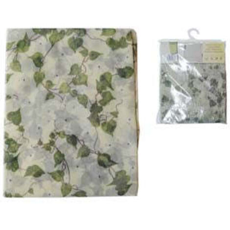 Tenda Zanzariera Disegno Edera Cm.140X250H. Verde  - beige con disegno verde