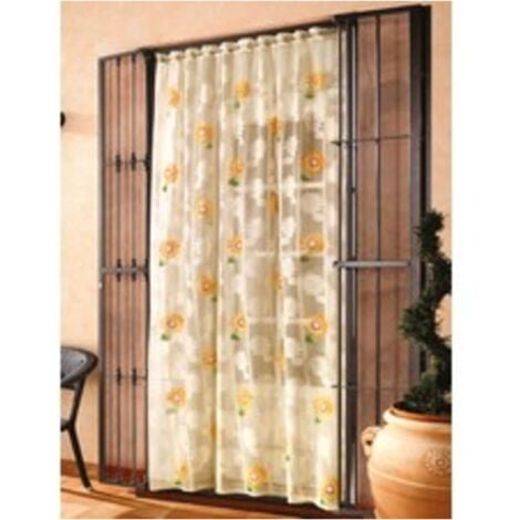 Tenda Zanzariera Girasole Con Asole E Piombo Cm. 145/150X250 Col. Panna