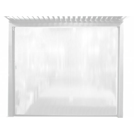 Tenda zanzariera laterale 270x238 cm in alluminio e PVC per pergola bioclimatica - Bianco