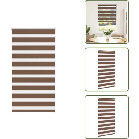 Tenda zebrata - vidaXL Tenda a Rullo Zebra Larghezza Tessuto 80,9 cm Poliestere - Tenda da finestra
