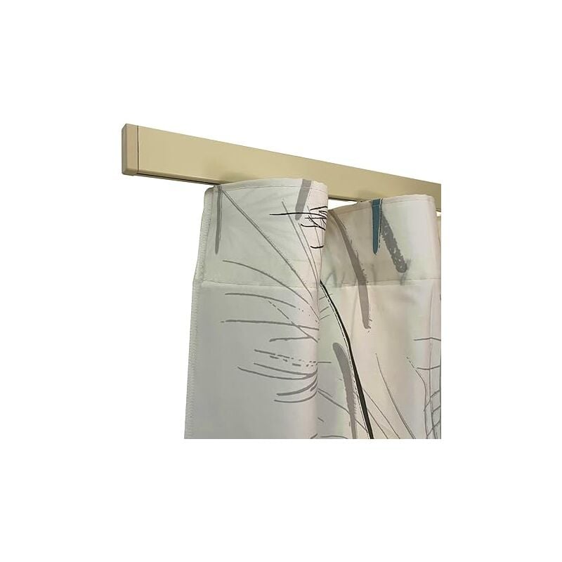 Tendaggimania - Binario Tenda Soffitto/ Parete Piatto Moderno - Ideale anche per Tenda Wave - Completo di Tappi e Supporti -Misura: 160 cm - Colore