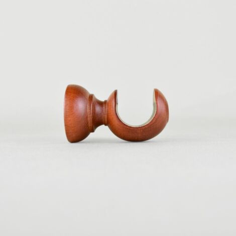 TENDAGGIMANIA Staffe per Tende 1 COPPIA - Per Bastoni per tende in Legno ∅ 35 MM - Staffe con piastrina di fissaggio, viti e tasselli- 100% Legno Made in Italy - Colore: CILIEGIO -LUNGHEZZA 6 CM