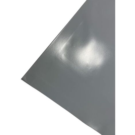 TENDAGGIMANIA Telo in PVC in alta grammatura 650 g/mq - impermeabile al 100% - Ignifugo, Anti UV, Antivento, Antipioggia, Antistrappo - Vendita al mezzo metro lineare - Colore: Grigio Scuro -250cm