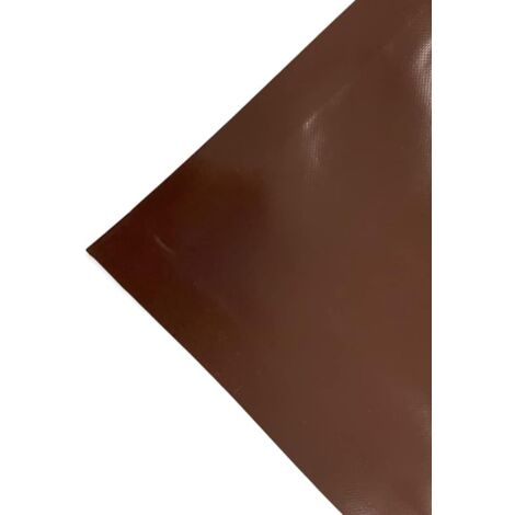 TENDAGGIMANIA Telo in PVC in alta grammatura 650 g/mq - impermeabile al 100% - Ignifugo, Anti UV, Antivento, Antipioggia, Antistrappo - Vendita al mezzo metro lineare - Colore: Marrone -250cm