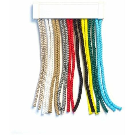 TENDAGGIMANIA Tenda Antimosche Silenziosa - in Treccia - per Porte e Finestra - para Mosche e Insetti - Personalizzabile - Corda Cordoncino - Colore Rosso, L.100 X H.240