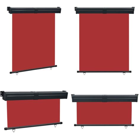 Tendalino Laterale per Balcone 145x250 cm Rosso - Tenda da sole balcone - Tenda da sole per balcone