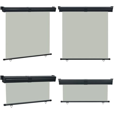 Tendalino Laterale per Balcone 175x250 cm Grigio - Tenda da sole per balcone - Tenda per balcone grigia
