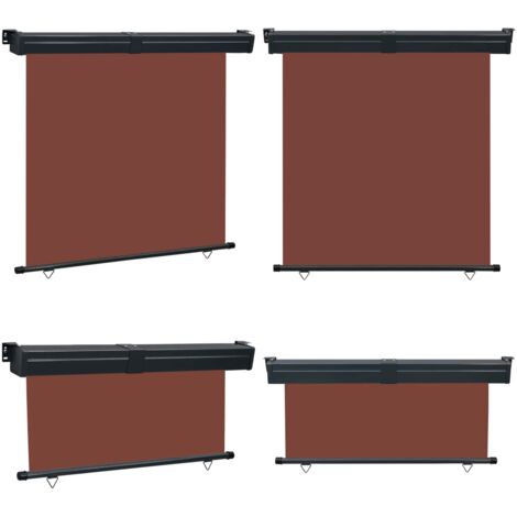 Tendalino Laterale per Balcone 175x250 cm Marrone - Tenda da sole per balcone - Tenda per balcone marrone